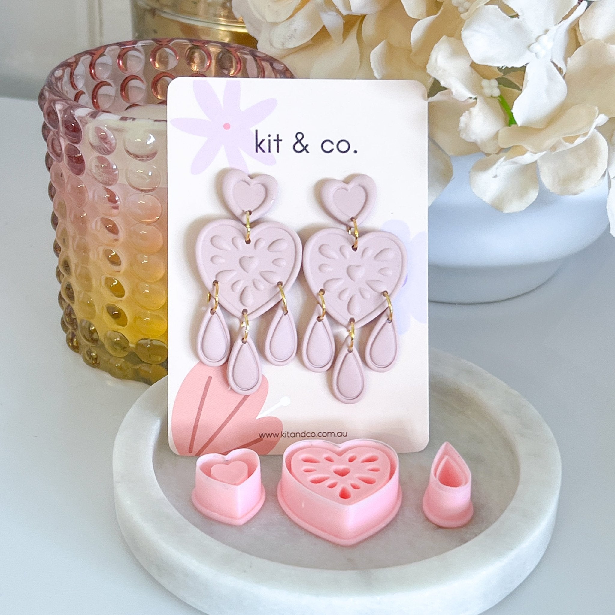 "Sweet Devotion" Clay Cutter Set (3 pc) - Kit & Co.Cutter