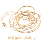 kitandco.com.au 40mm Gold Hoop Earrings - Surgical Stainless Steel 20pcs