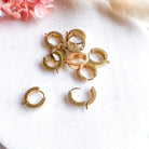 kitandco.com.au Cat Supplies Stainless Steel Huggie Hoops - 10pcs Gold