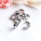 kitandco.com.au Cat Supplies Stainless Steel Huggie Hoops - 10pcs Silver