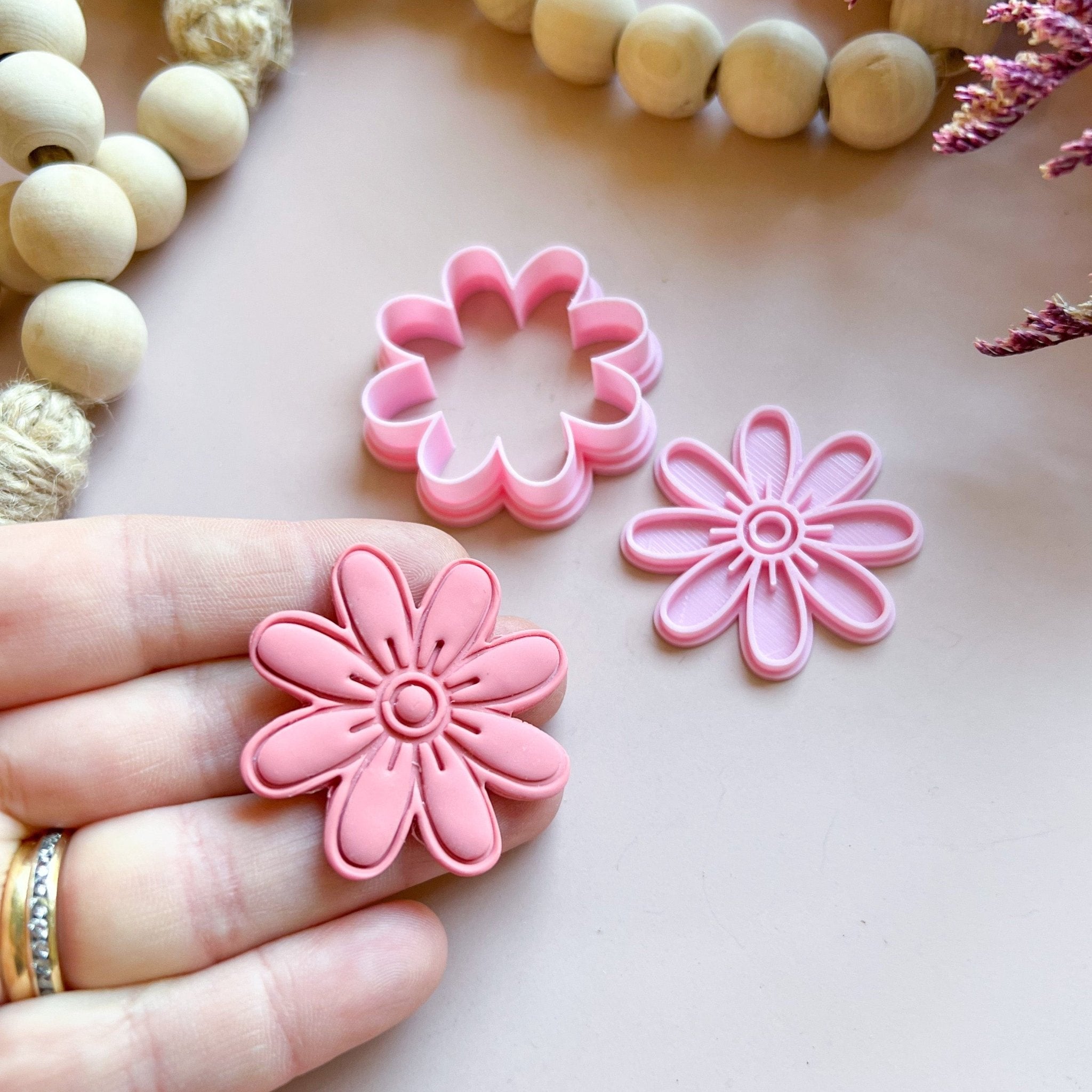 "Aster" - Clay Cutter & Stamp - Kit & Co.Cutter