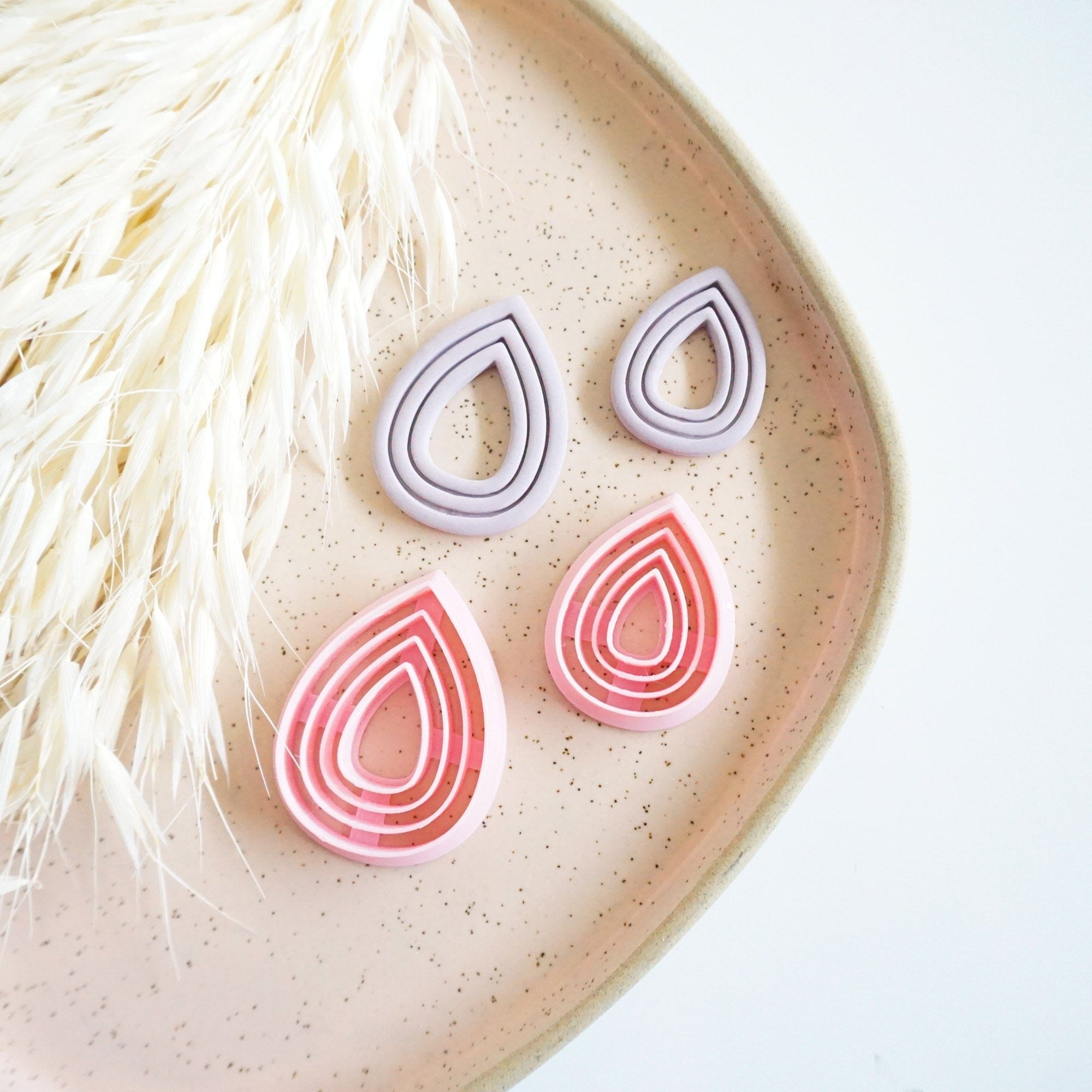 kitandco.com.au Cutter Concentric Teardrop Clay Cutter (2 pcs)