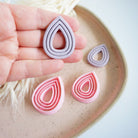 kitandco.com.au Cutter Concentric Teardrop Clay Cutter (2 pcs)