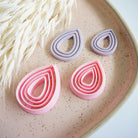 kitandco.com.au Cutter Concentric Teardrop Clay Cutter (2 pcs)