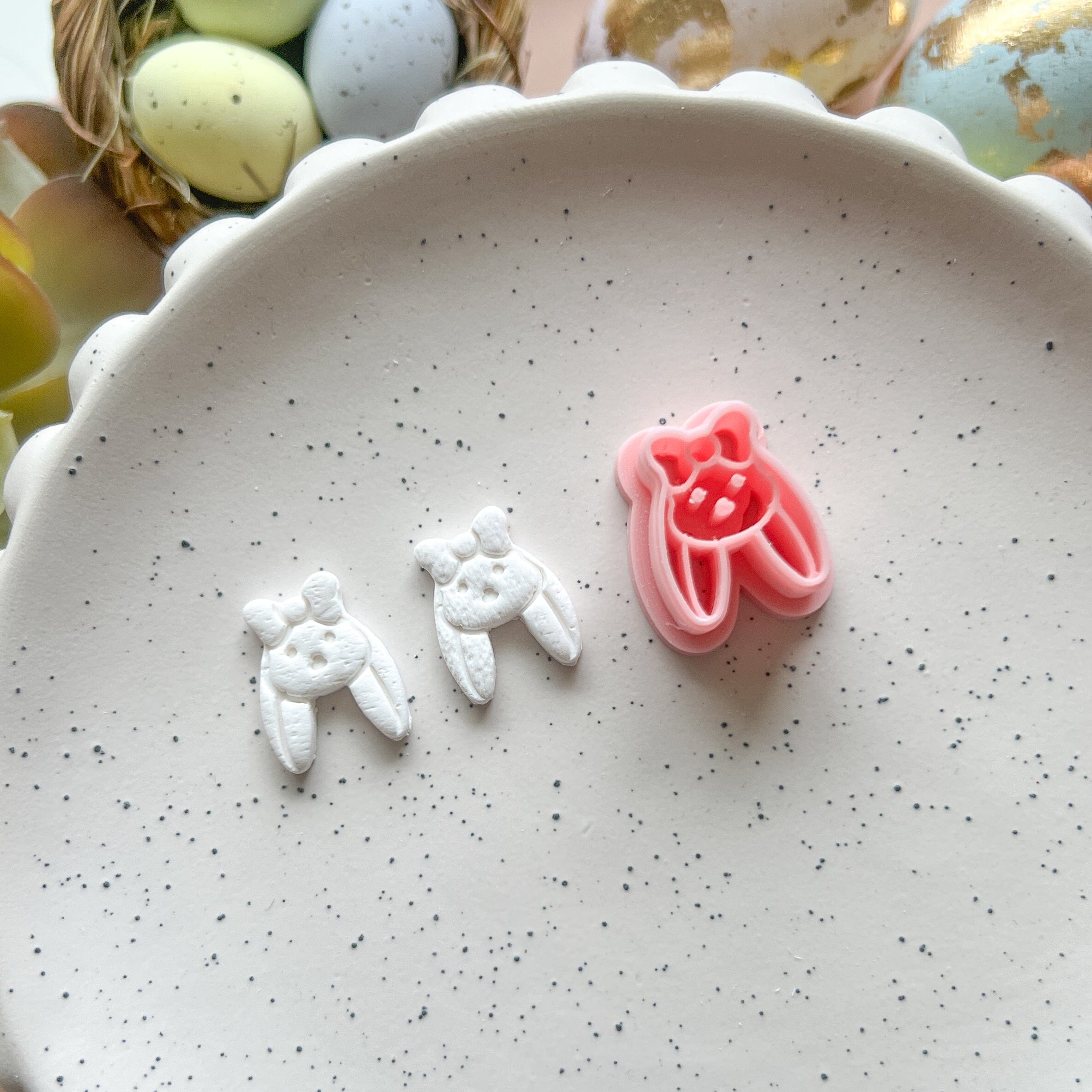 kitandco.com.au Cutter Cute Bunny with Bow Stud Cutter