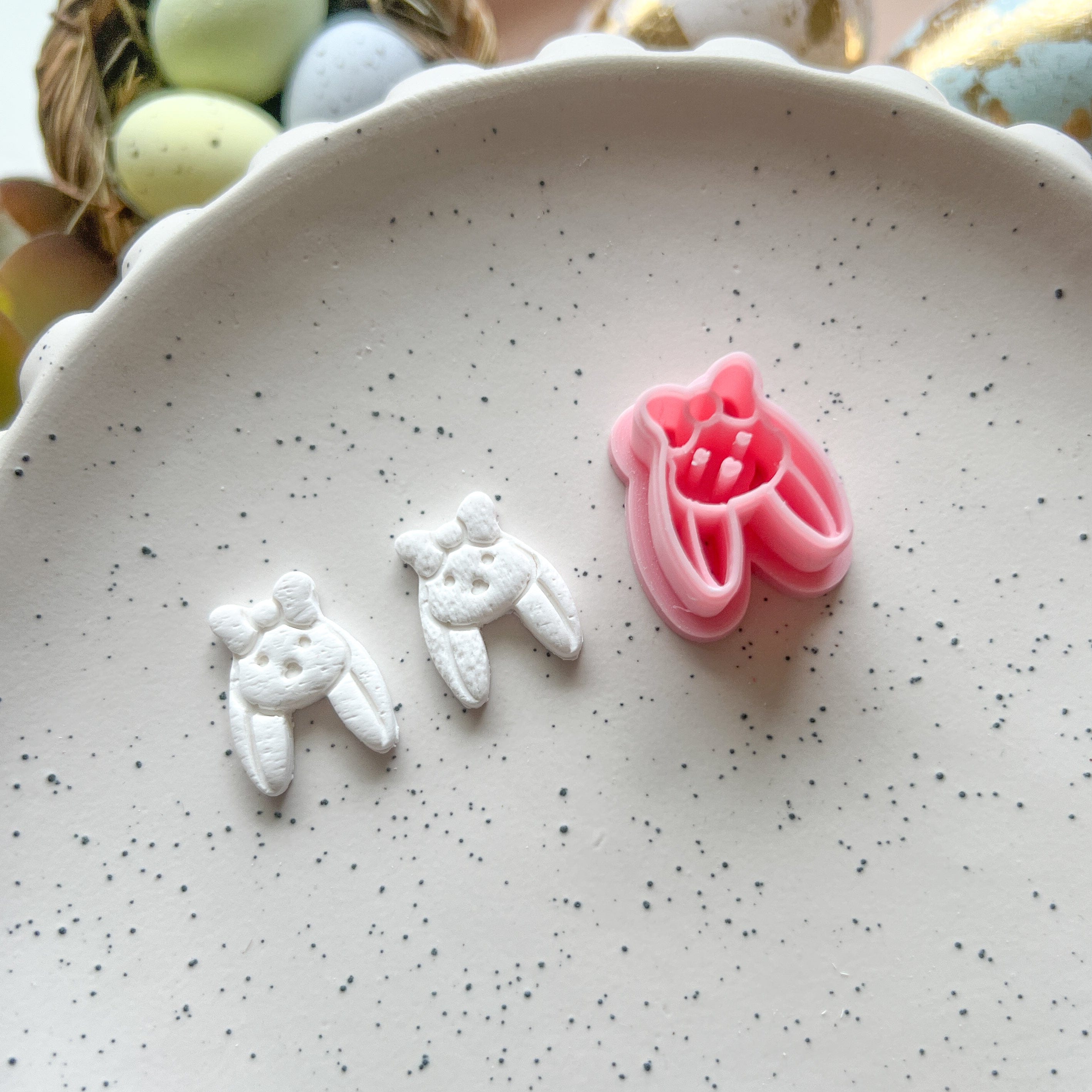 kitandco.com.au Cutter Cute Bunny with Bow Stud Cutter