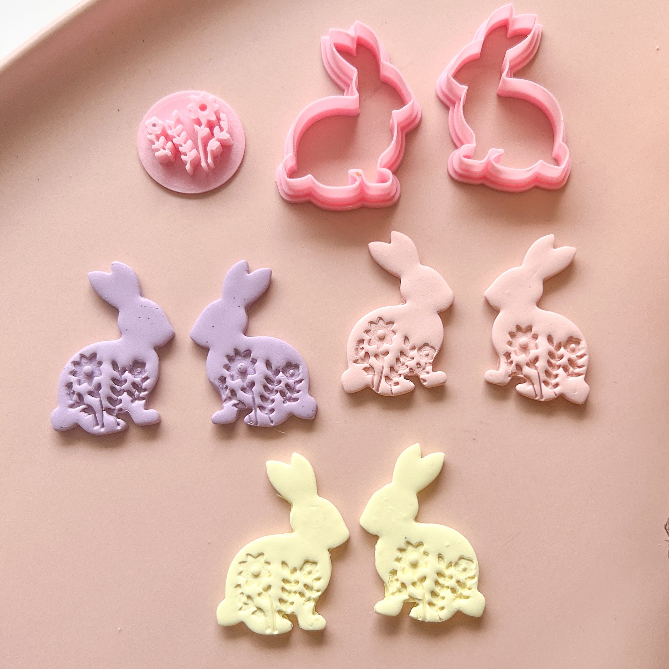 kitandco.com.au Cutter Floral Bunny Cutter & Stamp Set (3pc)
