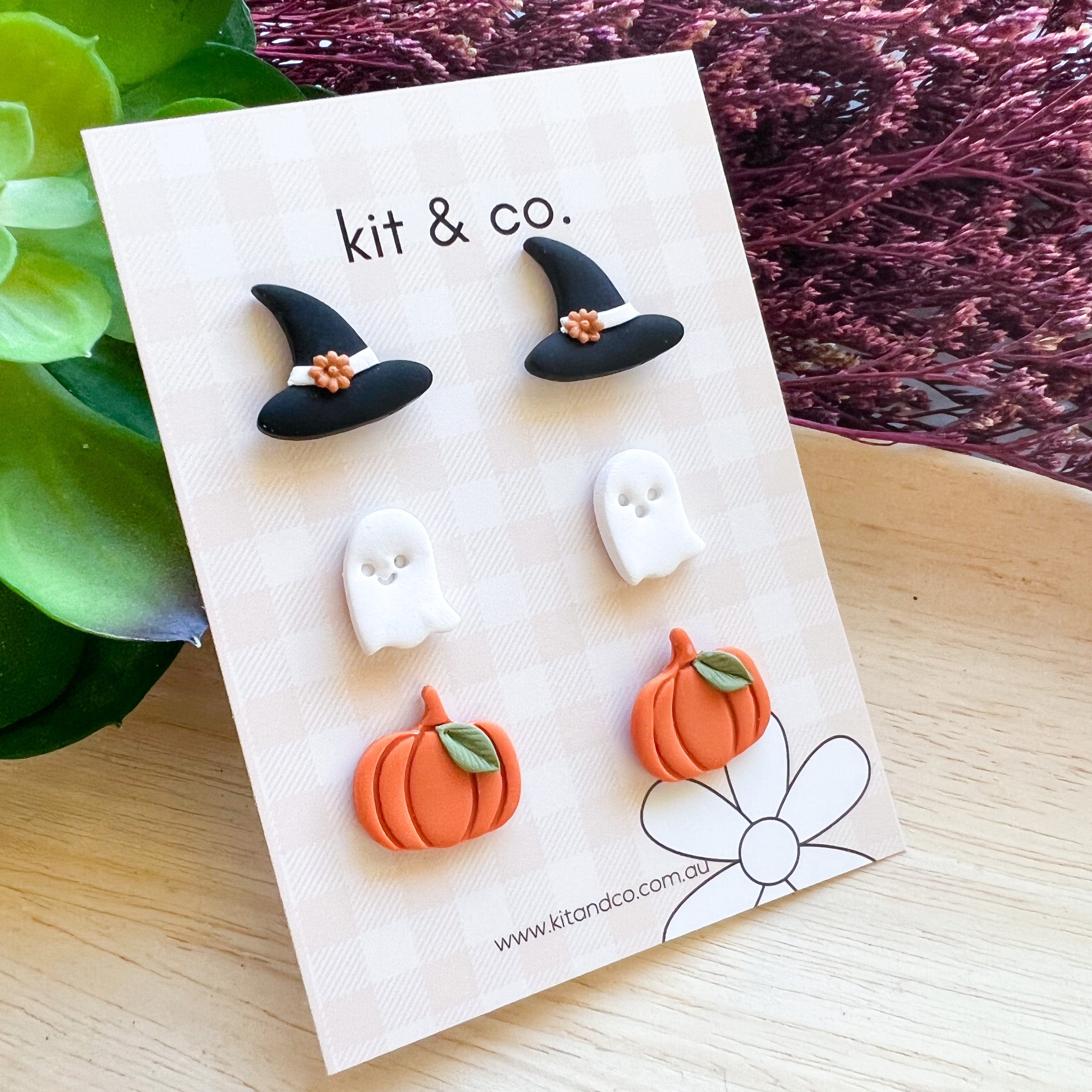 kitandco.com.au Cutter Halloween Stud Set (5 pc) - LIMITED EDITION