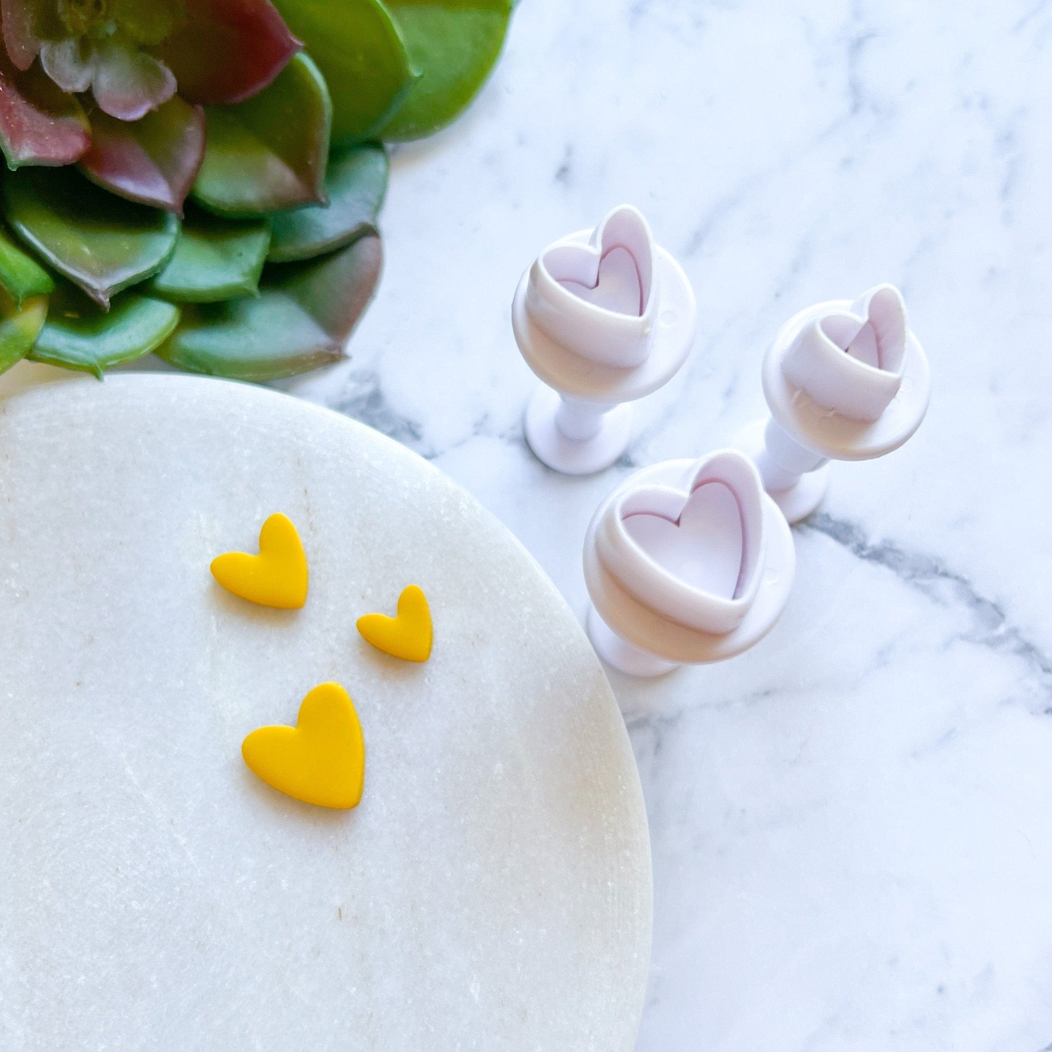 Heart Push Cutter Set (3 pcs) DISCONTINUED - Kit & Co.Cutter