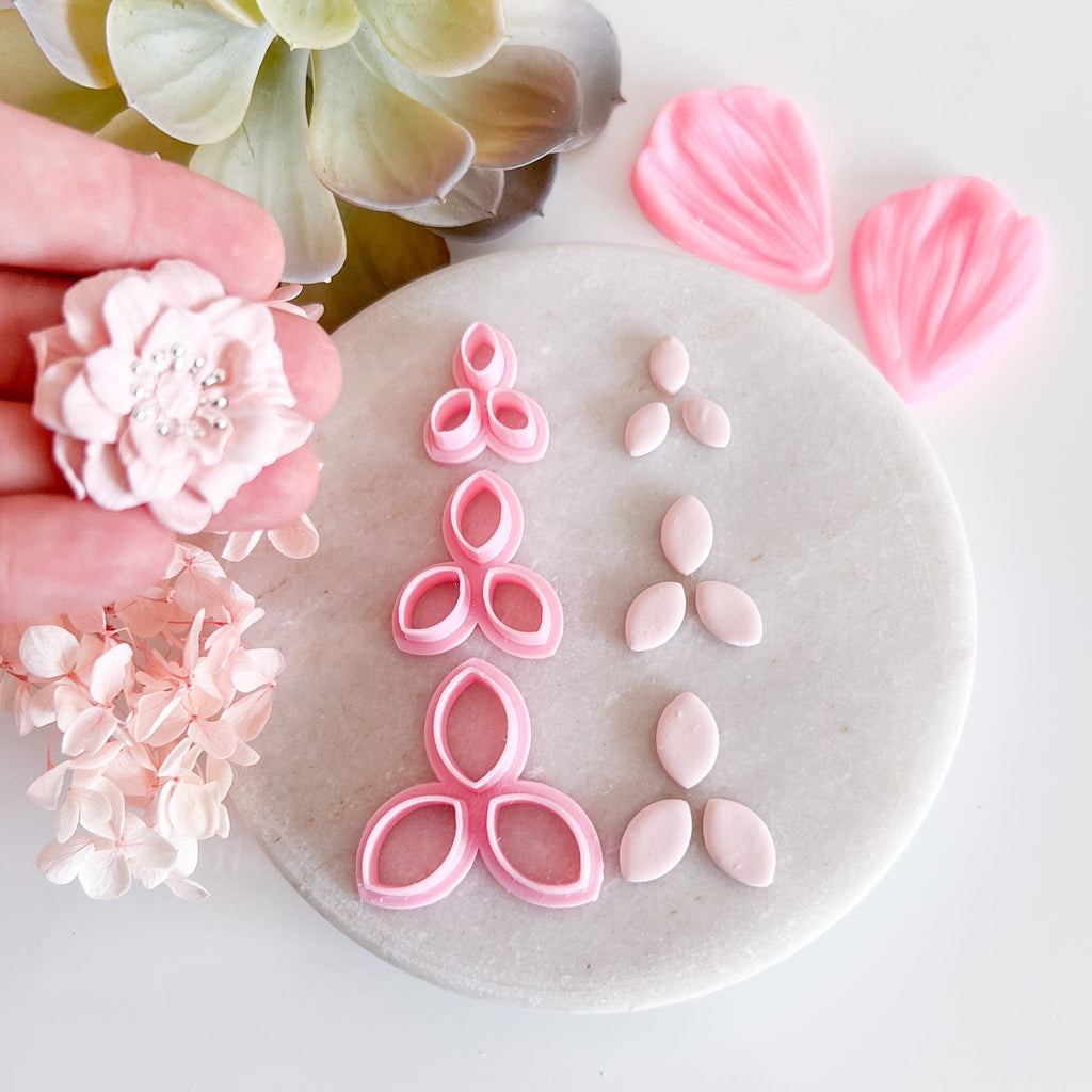 kitandco.com.au Cutter Petal Cutter Set (3pcs) - Pointed Petal