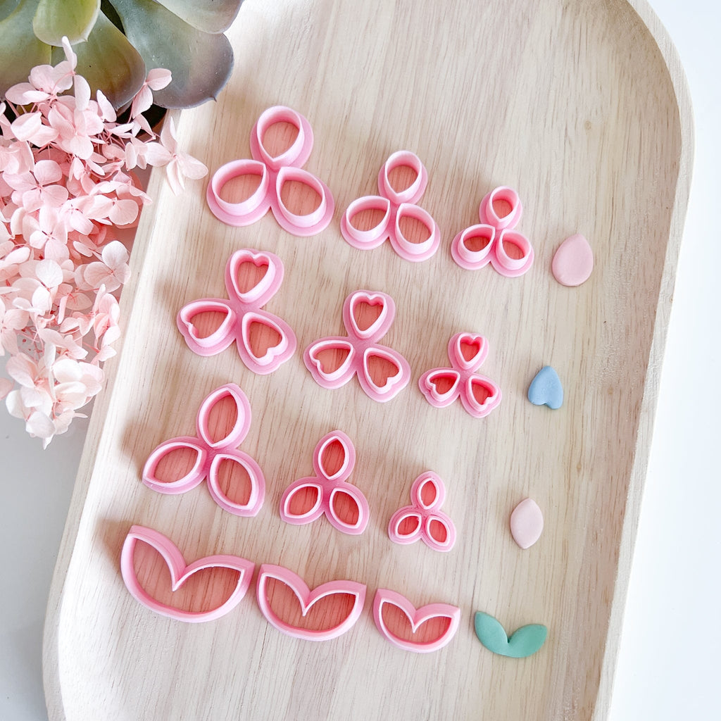 kitandco.com.au Cutter Petal Cutter Set (3pcs) - Rose Petal