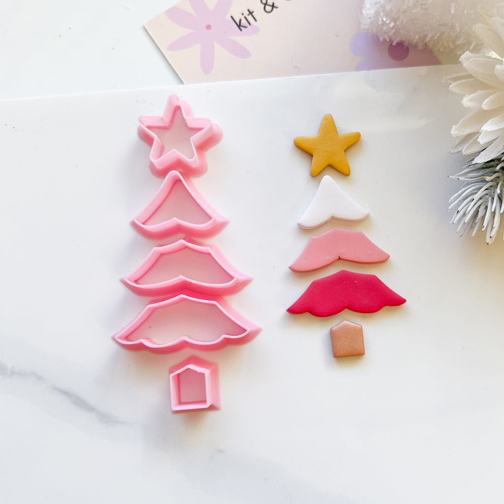 kitandco.com.au Cutter Yule Tree - Clay Cutter Set (5pc)