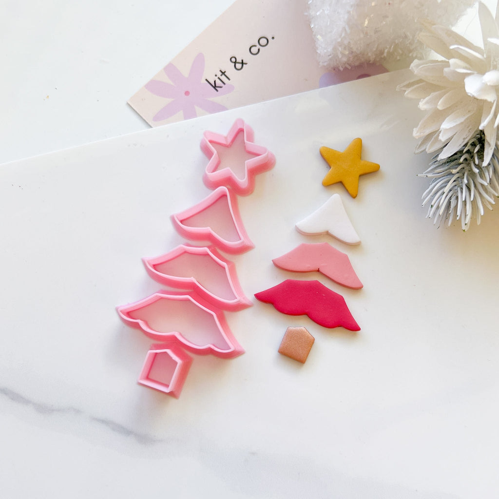 kitandco.com.au Cutter Yule Tree - Clay Cutter Set (5pc)