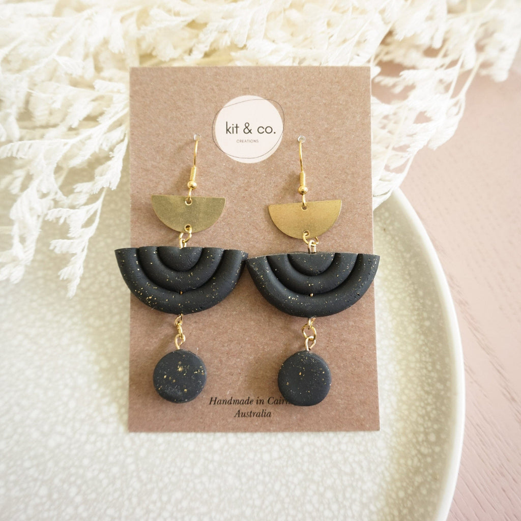 kitandco.com.au Earrings "Ellie" - Black