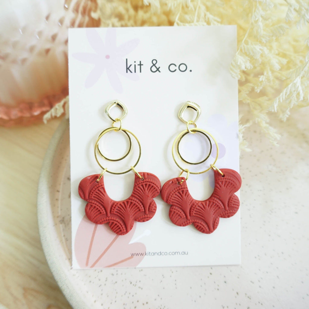 kitandco.com.au Earrings Red "Miss Melody" - Choose Colour