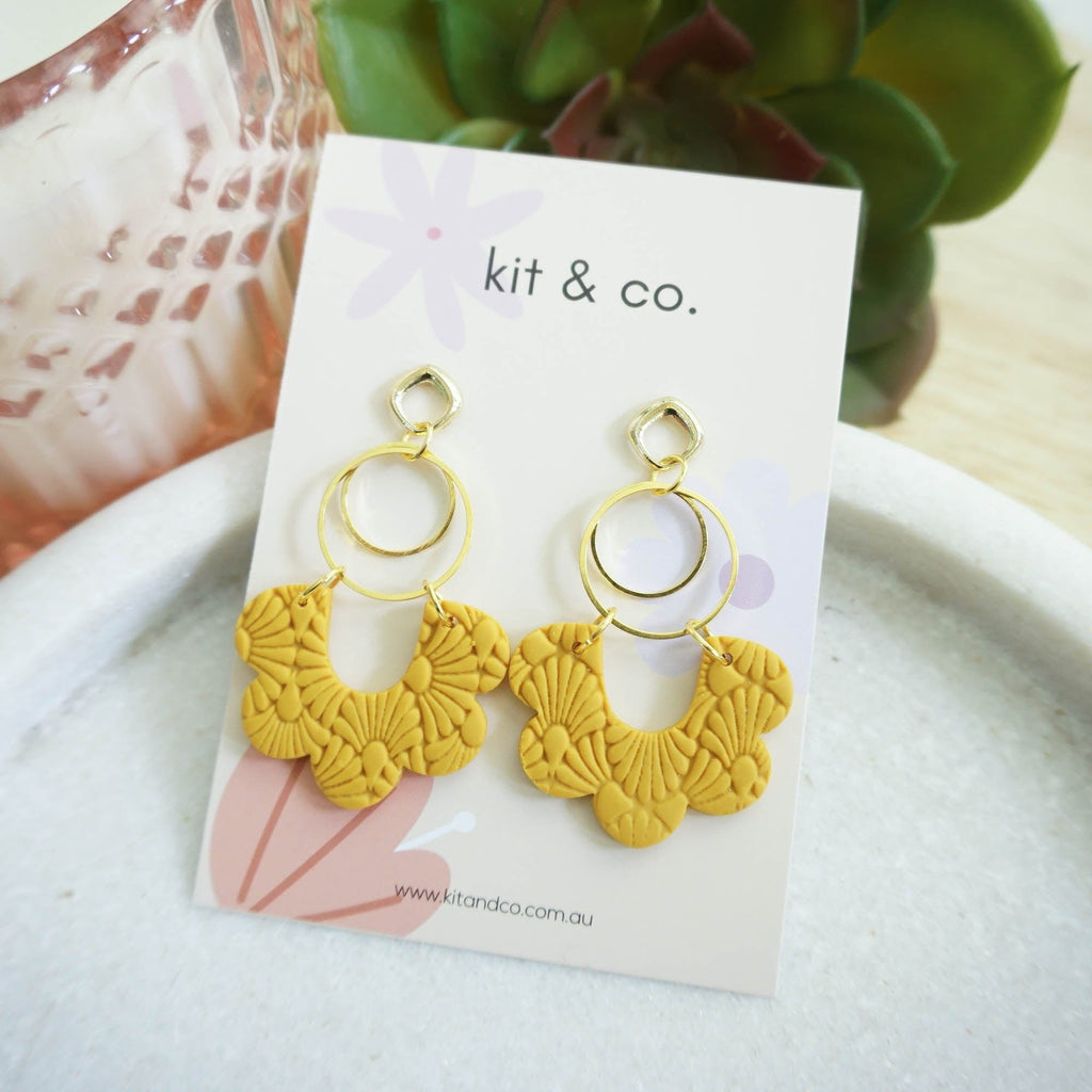 kitandco.com.au Earrings Mustard "Miss Melody" - Choose Colour