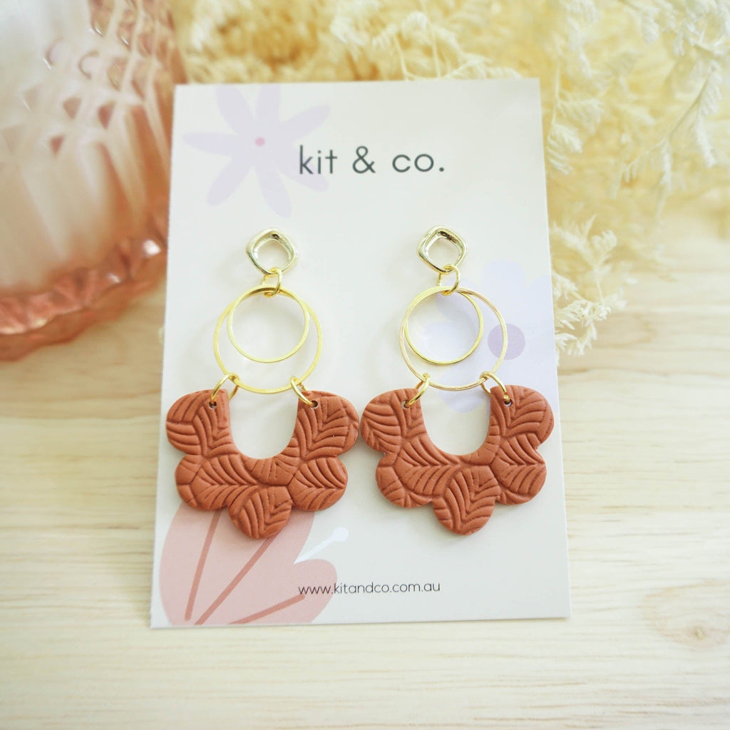 kitandco.com.au Earrings Terracotta "Miss Melody" - Choose Colour