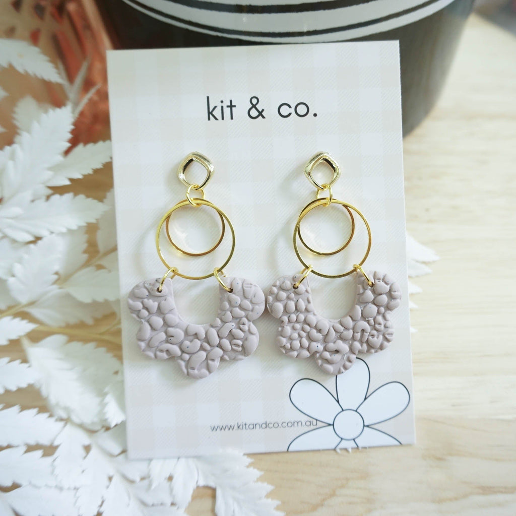 kitandco.com.au Earrings Taupe "Miss Melody" - Choose Colour