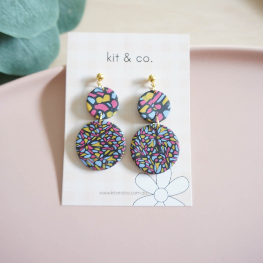 kitandco.com.au Earrings "Phoebe" Dangles - Multi-coloured