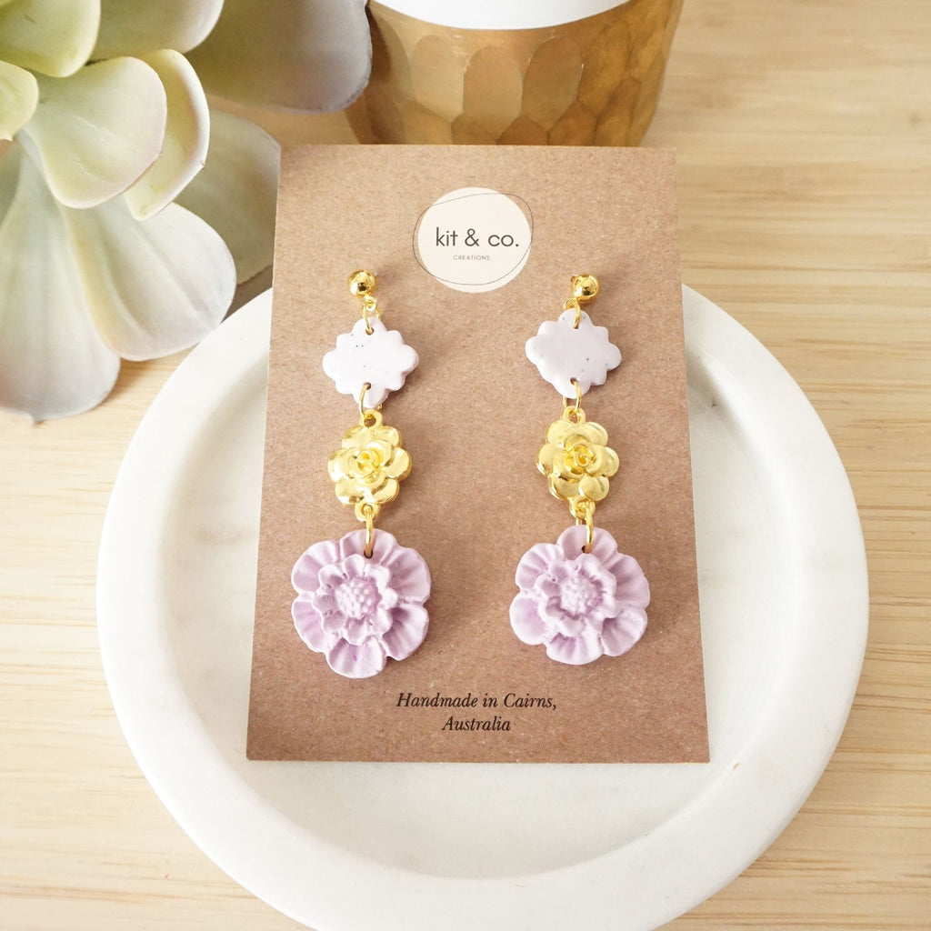 kitandco.com.au Earrings Lilac "Siena" - Choose Colour