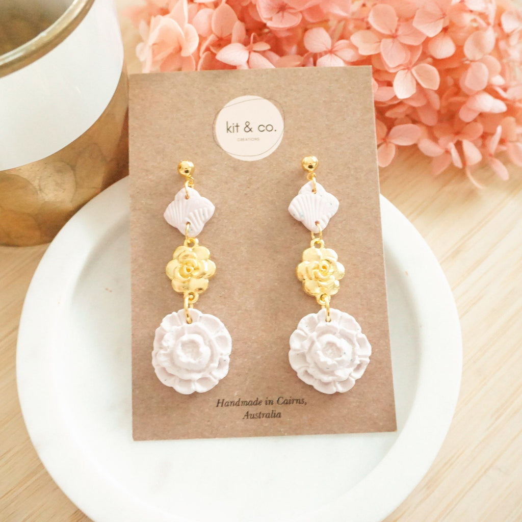 kitandco.com.au Earrings Pale Pink "Siena" - Choose Colour