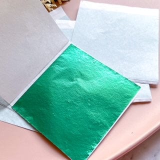 kitandco.com.au Foil Metallic Leaf Foil - Emerald Green (20 pcs)