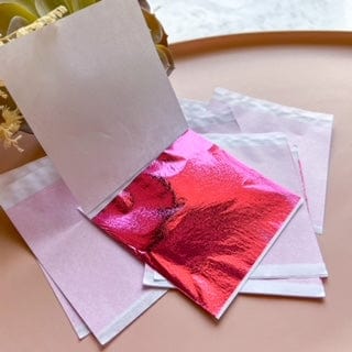 kitandco.com.au Foil Metallic Leaf Foil - Hot Pink (20 pcs)