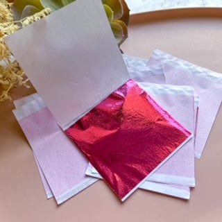 kitandco.com.au Foil Metallic Leaf Foil - Hot Pink (20 pcs)