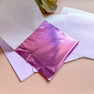 kitandco.com.au Foil Metallic Leaf Foil - Mauve (20 pcs)