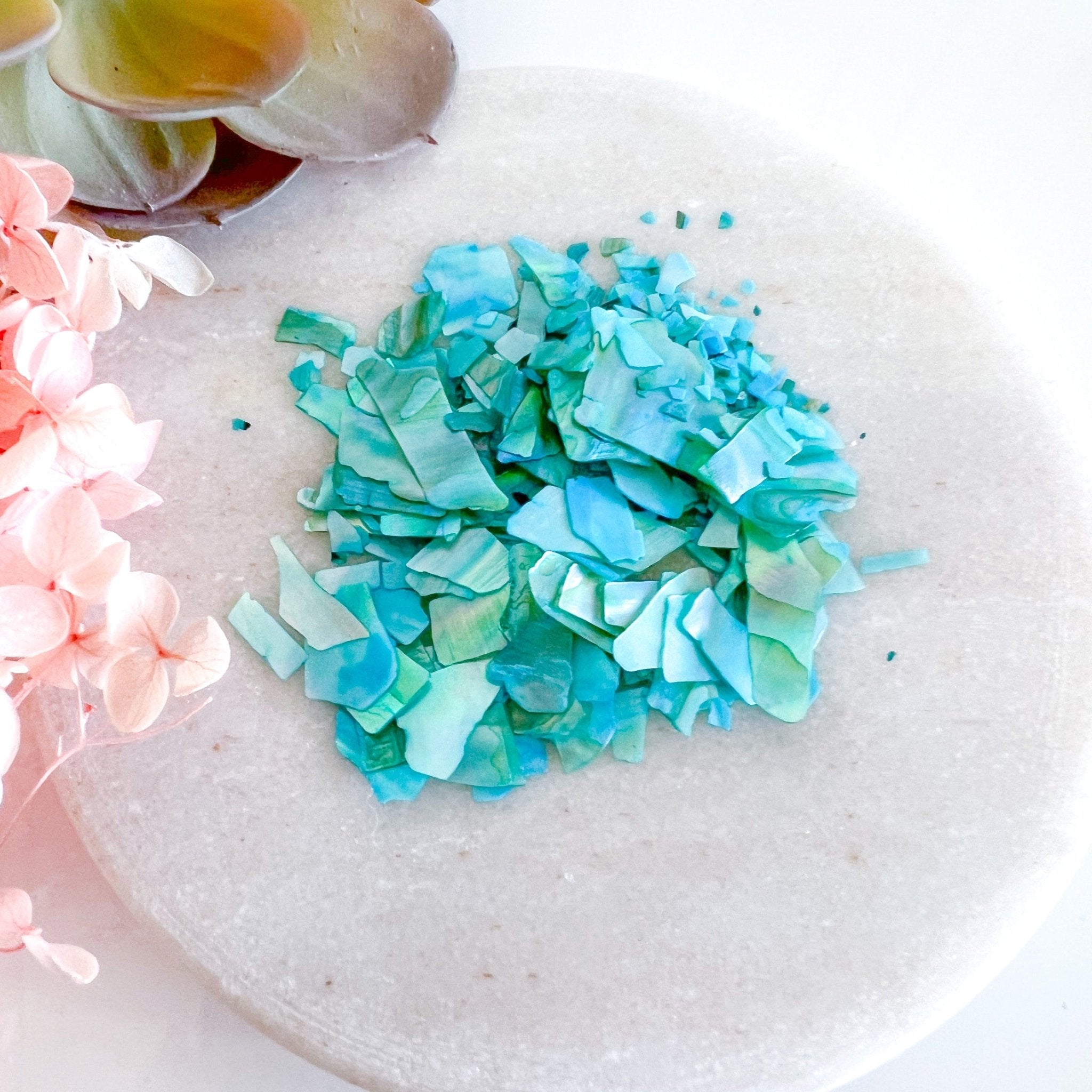 Mother of Pearl Chips - Turquoise DISCONTINUED LAST ONES! - Kit & Co.Foil