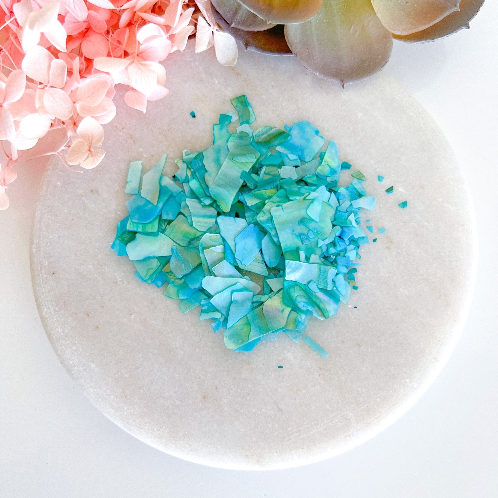Mother of Pearl Chips - Turquoise DISCONTINUED LAST ONES! - Kit & Co.Foil