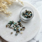 kitandco.com.au Foil Mother of Pearl Shell Chips - Green