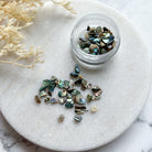 kitandco.com.au Foil Mother of Pearl Shell Chips - Green