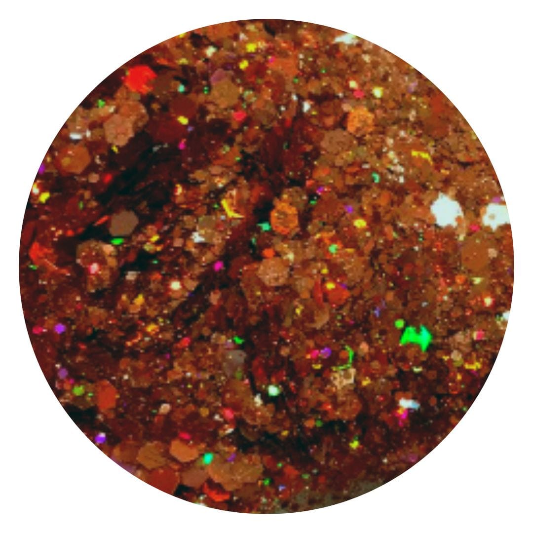 kitandco.com.au Glitter Rust Orange- Holographic Chunky Glitter 20g