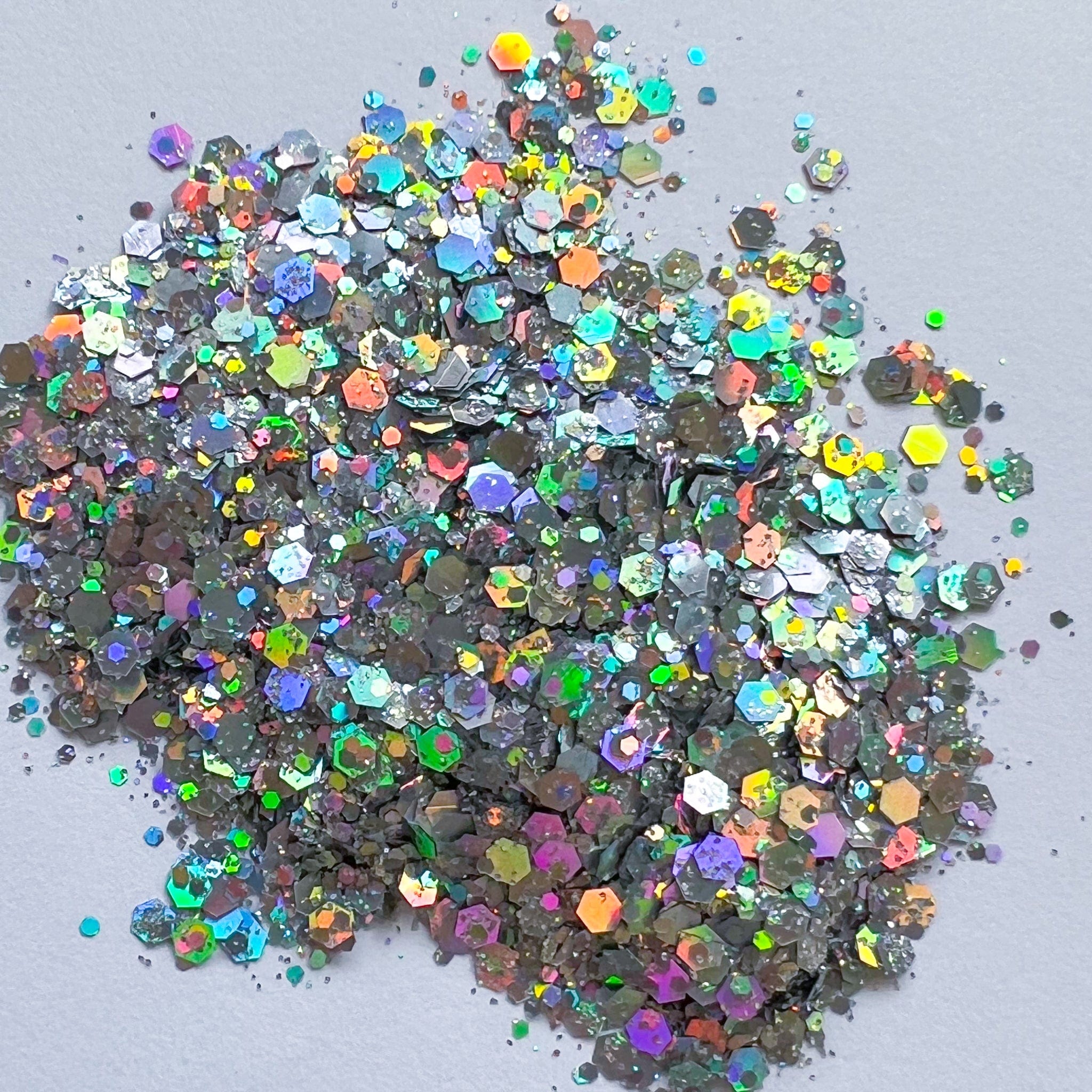 kitandco.com.au Glitter Silver - Holographic Chunky Glitter