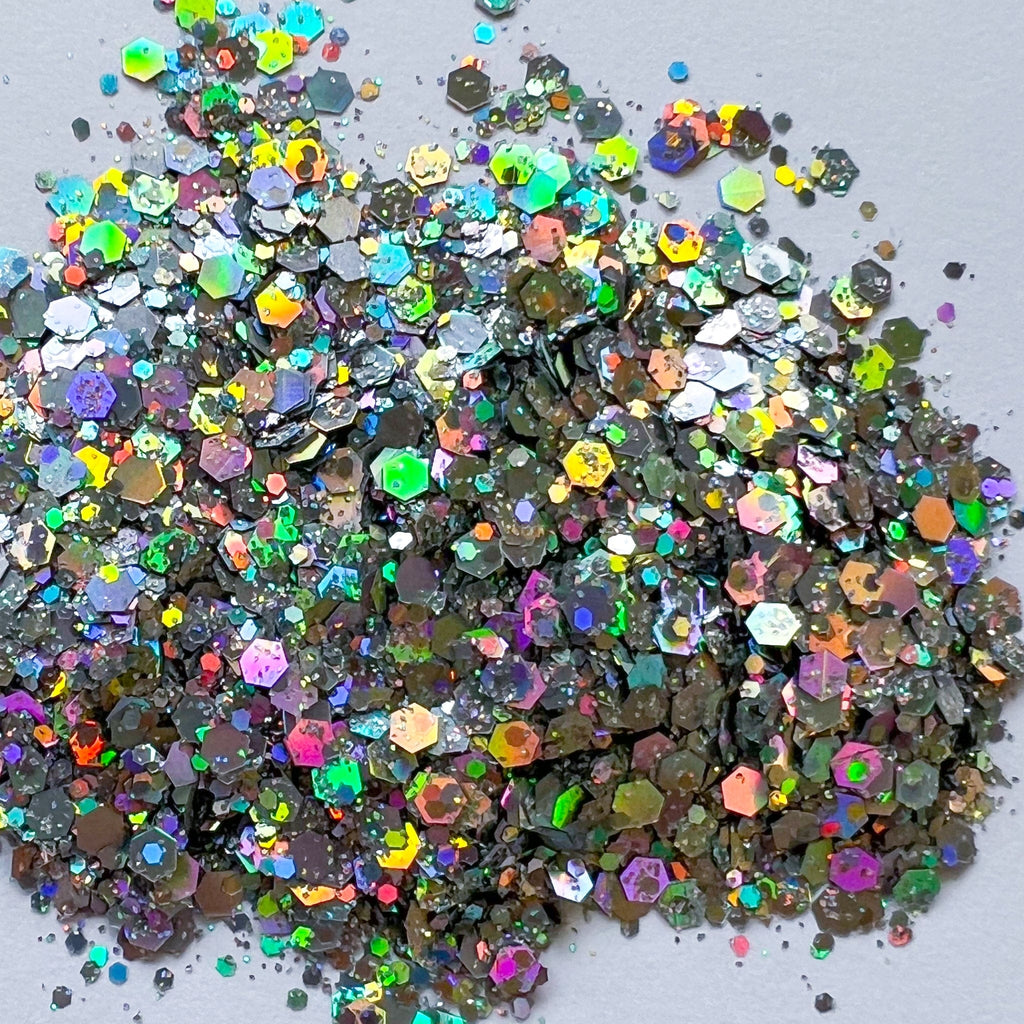 kitandco.com.au Glitter Silver - Holographic Chunky Glitter