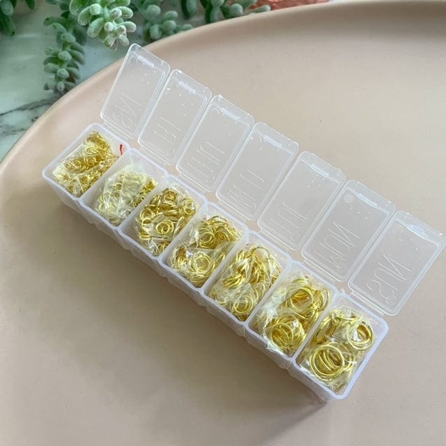 kitandco.com.au Gold Jump Rings -  Mixed Size Set