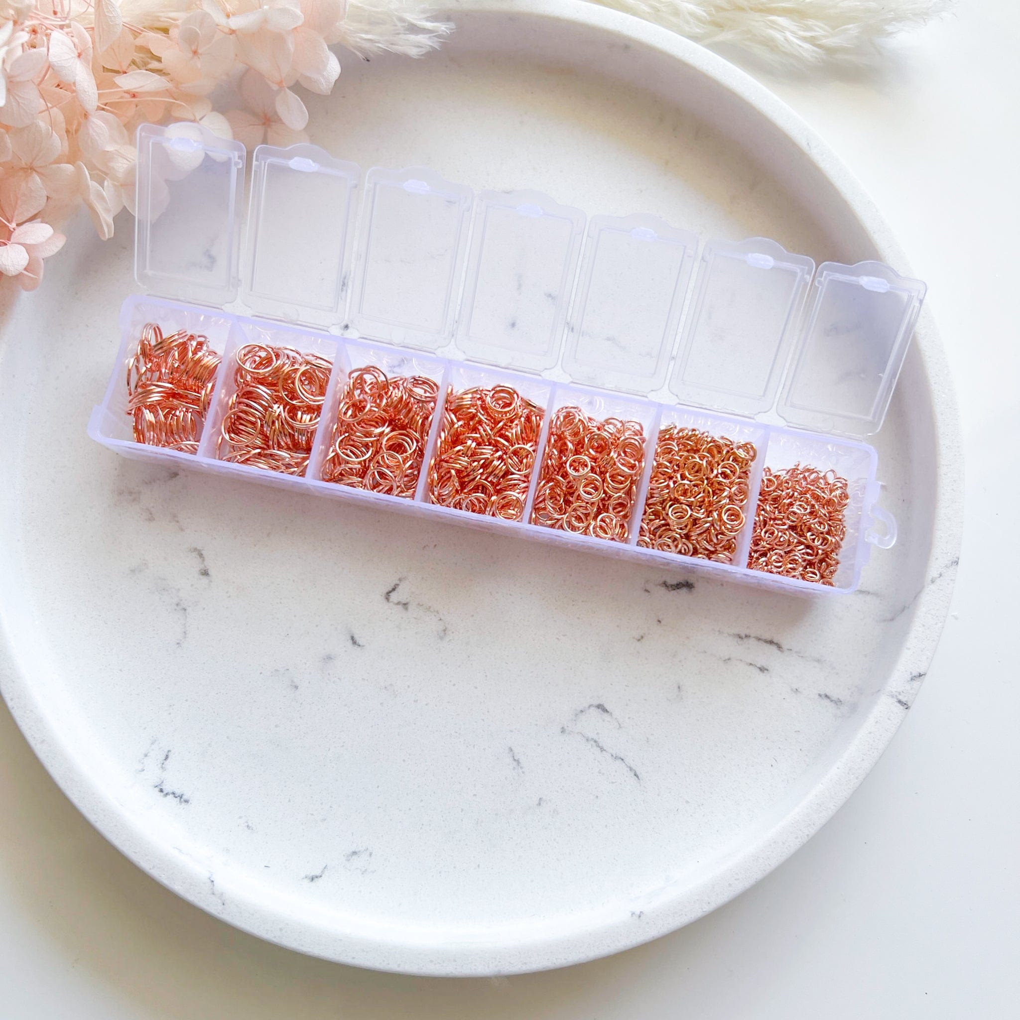 kitandco.com.au Rose Gold Jump Rings -  Mixed Size Set