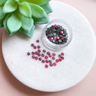 kitandco.com.au mica Glass Rhinestones Pot - Red