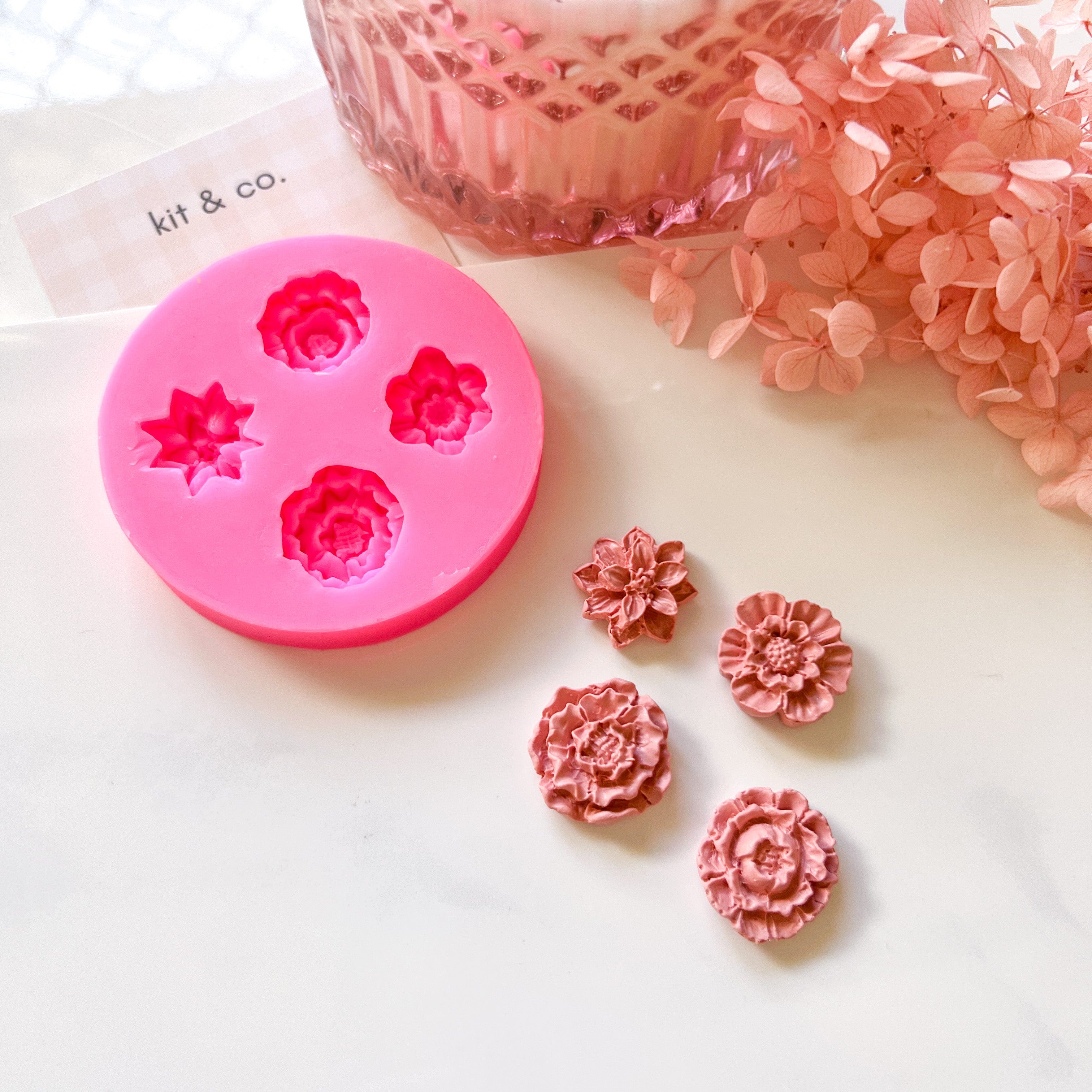 kitandco.com.au Mould "Four Flowers" - Silicone Mould