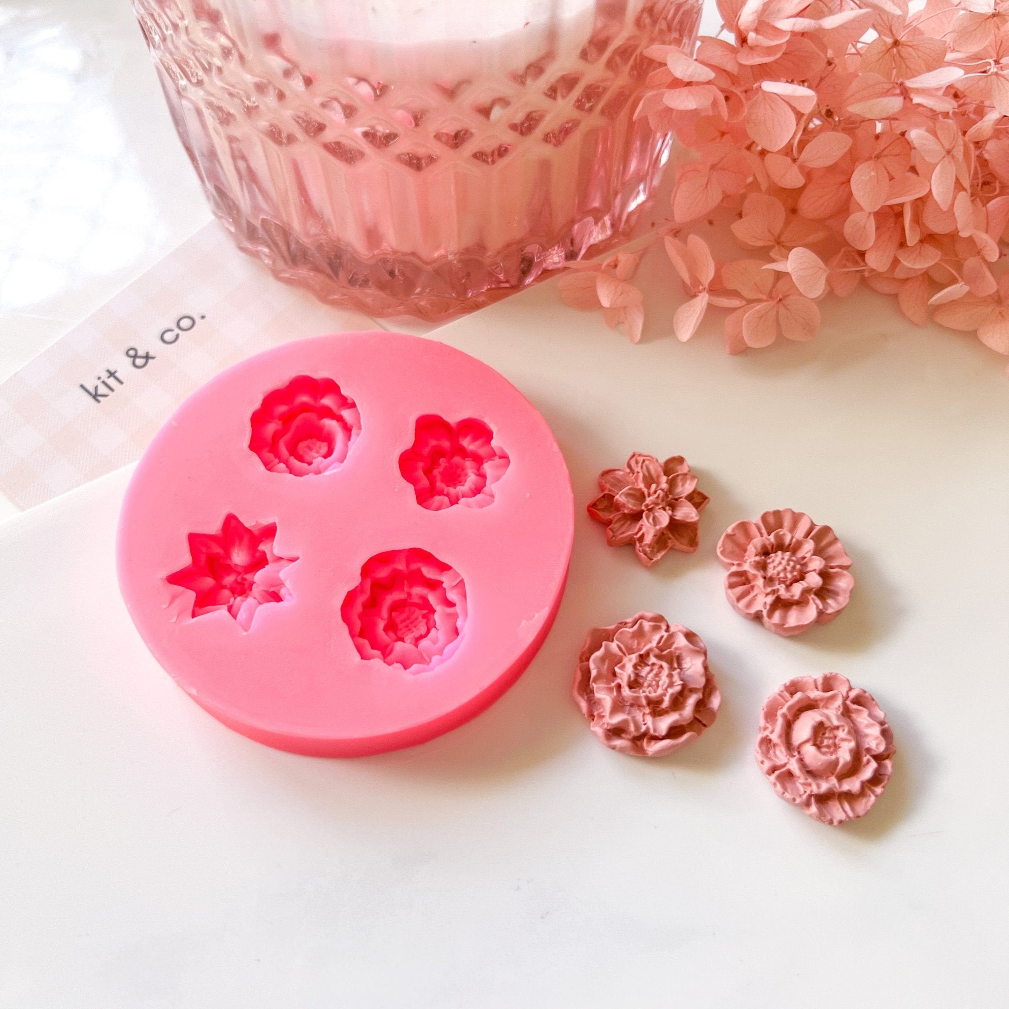 "Four Flowers" - Silicone Mould - Kit & Co.Mould
