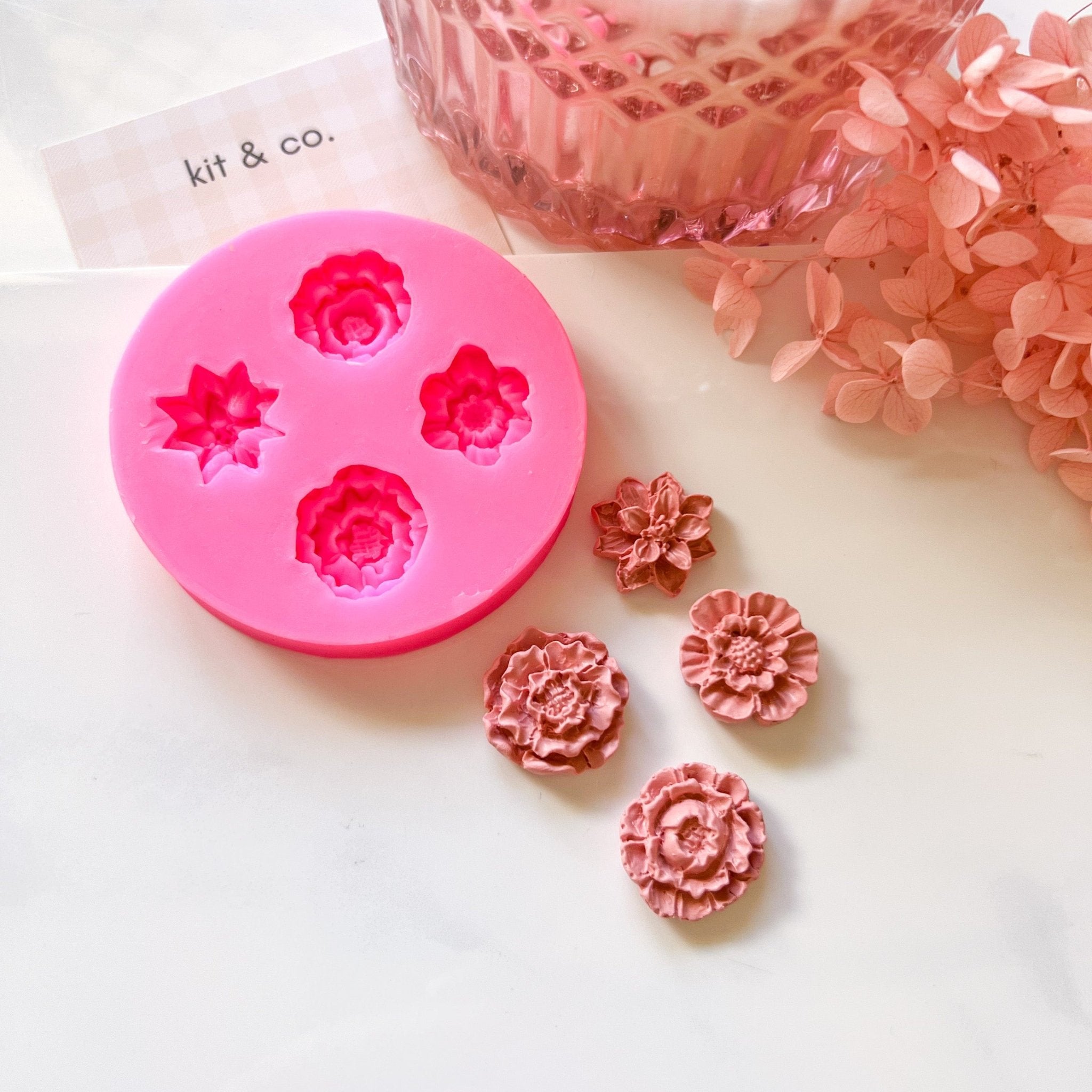 "Four Flowers" - Silicone Mould - Kit & Co.Mould