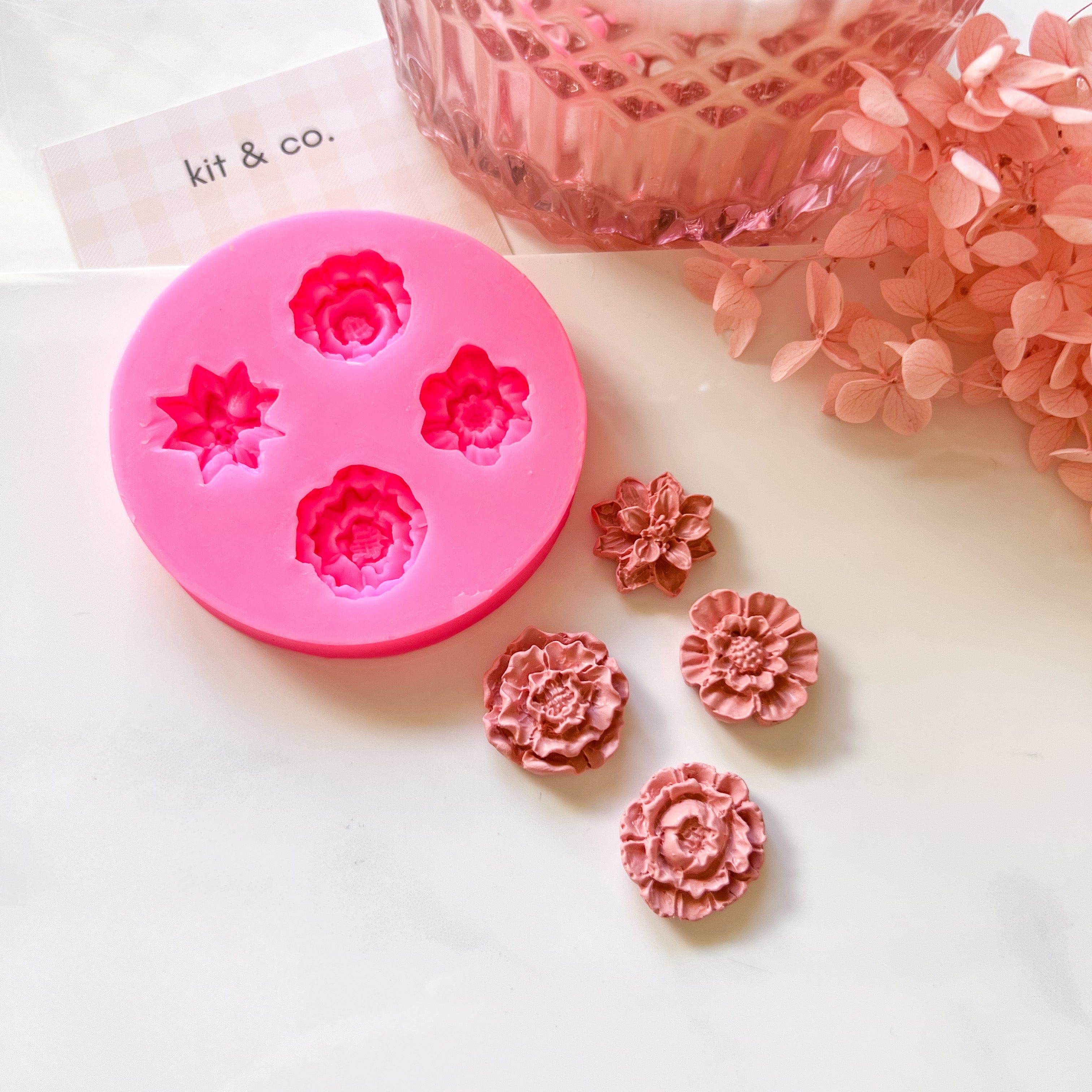 kitandco.com.au Mould "Four Flowers" - Silicone Mould