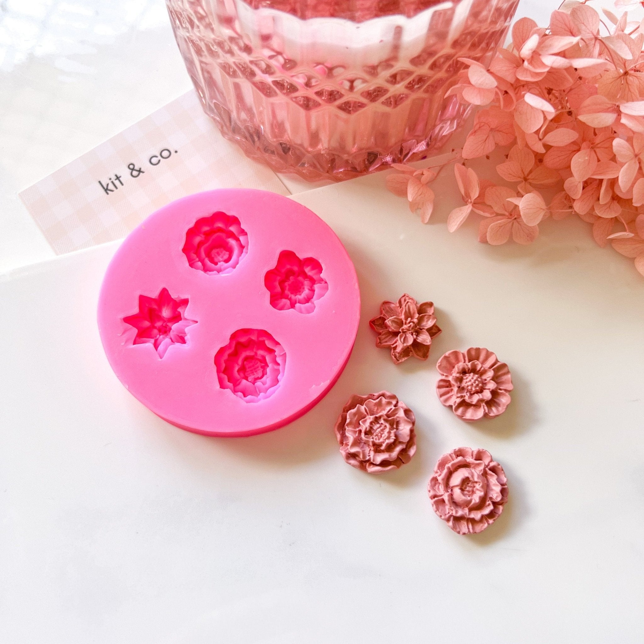 "Four Flowers" - Silicone Mould - Kit & Co.Mould