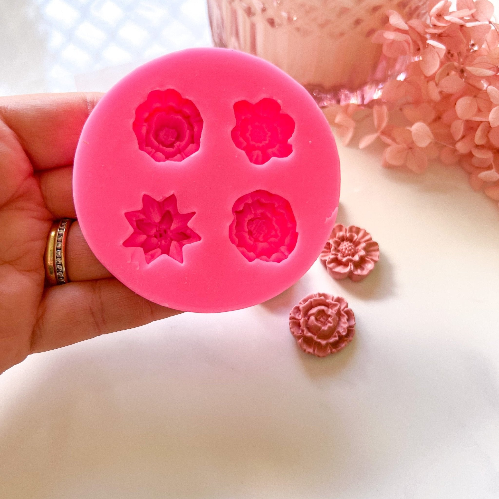"Four Flowers" - Silicone Mould - Kit & Co.Mould