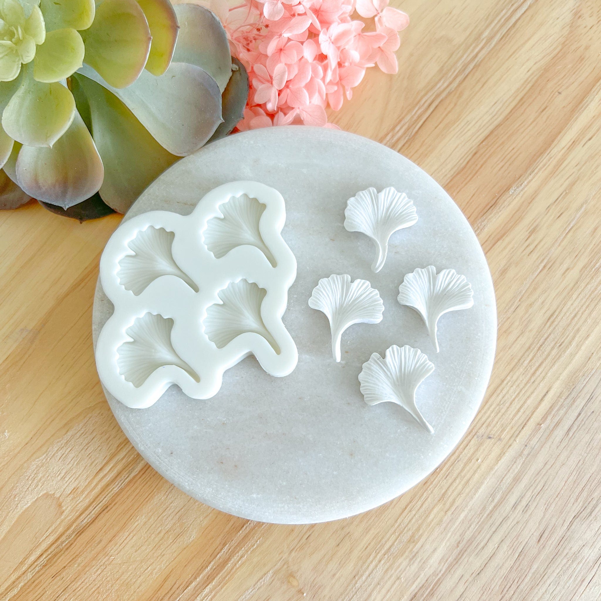 kitandco.com.au Mould "Ginkgo Leaves" - Silicone Mould