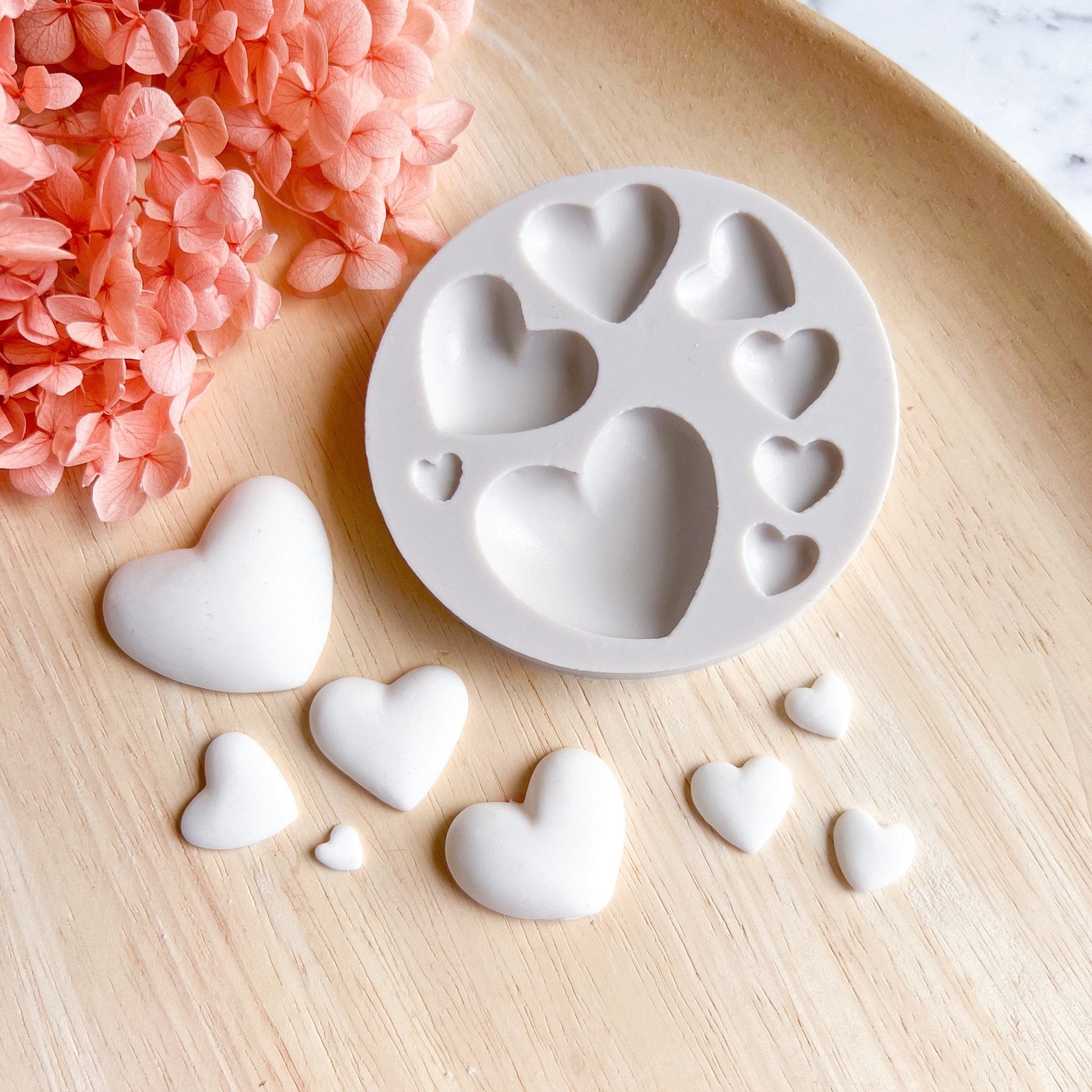 "Hearts" - Silicone Mould - Kit & Co.Mould