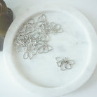 kitandco.com.au Petal Dangle Charm - 10 pcs Silver