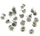 kitandco.com.au Stainless Steel (316L) Earring Posts & Backs (200pcs) - Silver