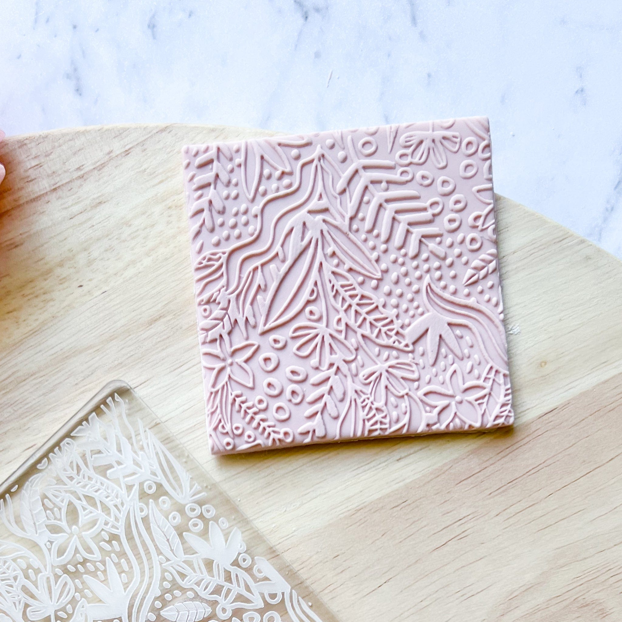 kitandco.com.au Stamp "Floral Drawing" - Large Texture Plate